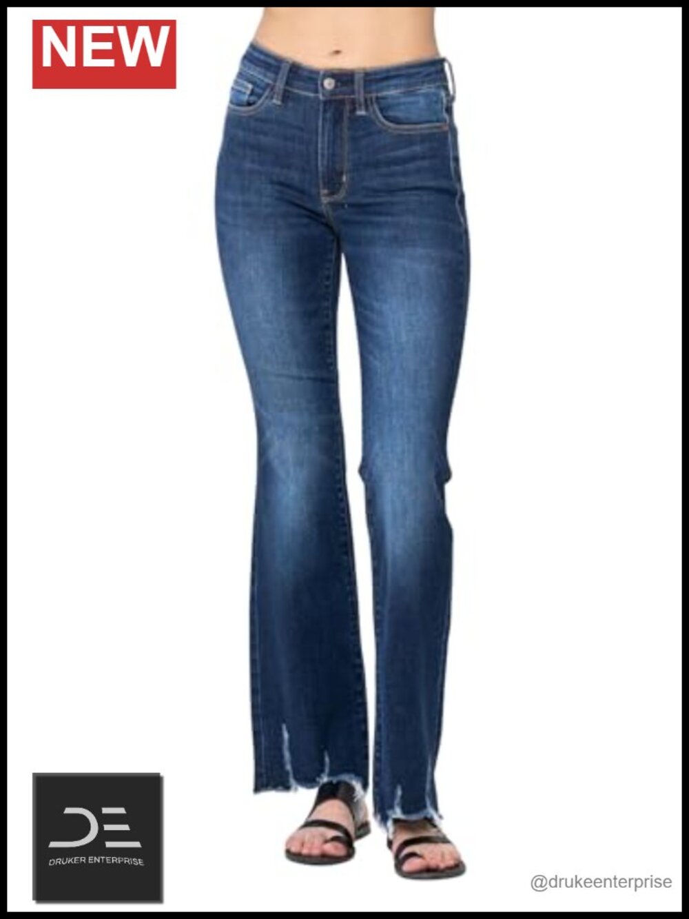 Women's Mid-Rise Bootcut Jeans High Stretch Cotton Blend 5 Pocket